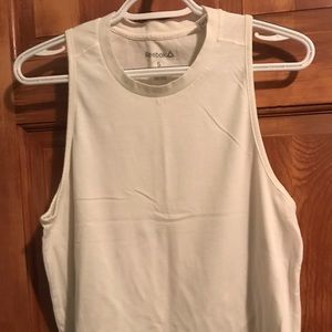 White high neck Reebok athletic tank